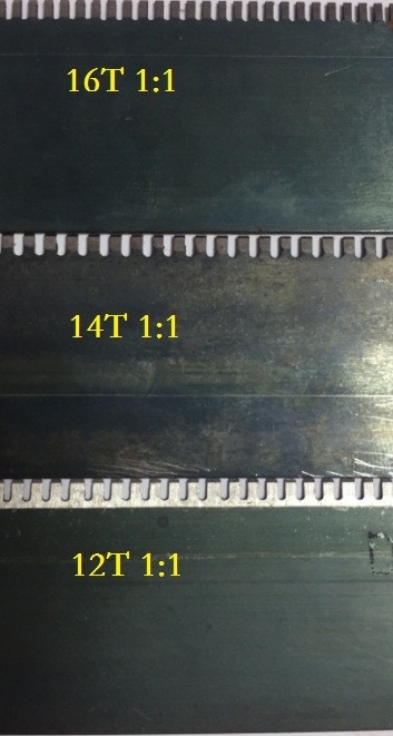 Bordo indurito supplemento 2PT o regola d'acciaio di taglio di 3PT Proforating in qualsiasi dente ed in Gap