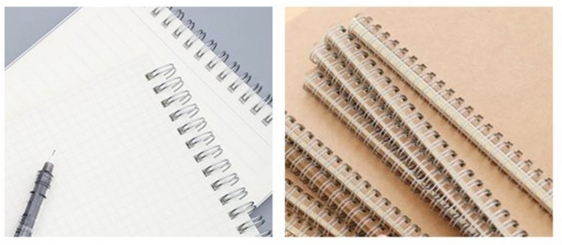 Semi-Auto Double Loop Wire Binding Machine Piccolo libro di esercizi Calendario Double Wire Post Press Equipment