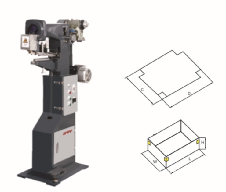 Semi-automatico regalo Cosmetico Corner Box Collazione Making Machine Manuale rigido Corner Box incollaggio Machine
